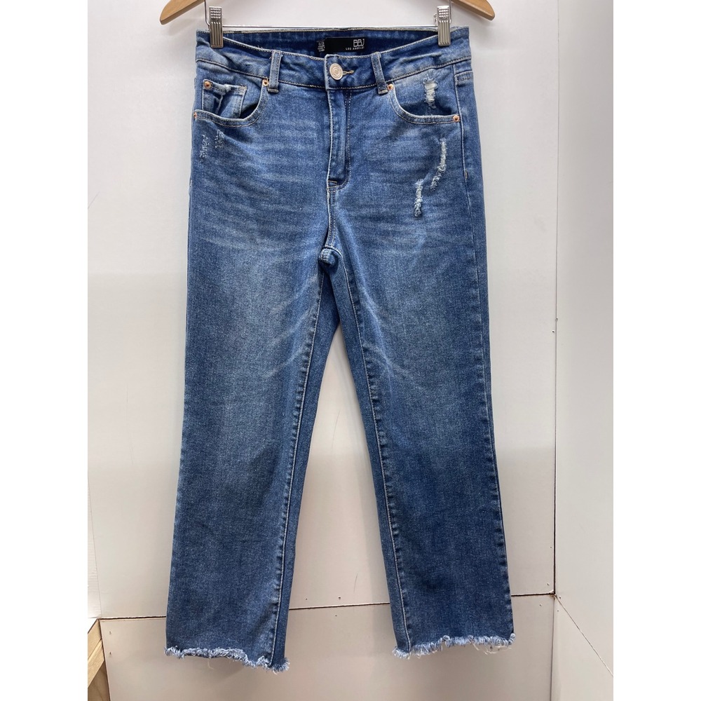 BBJ Los Angeles Womens Distressed Straight Leg Jeans Medium Wash Size 9/29
